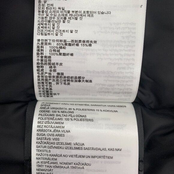 Canada Goose Down Parka Jacket 2XS Black Hooded Medium-Length Padded Coat With B - Picture 14 of 16